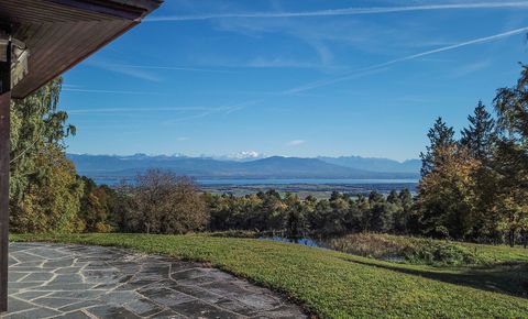 Unique countryside property above Nyon  - stunning  lake & Alps views